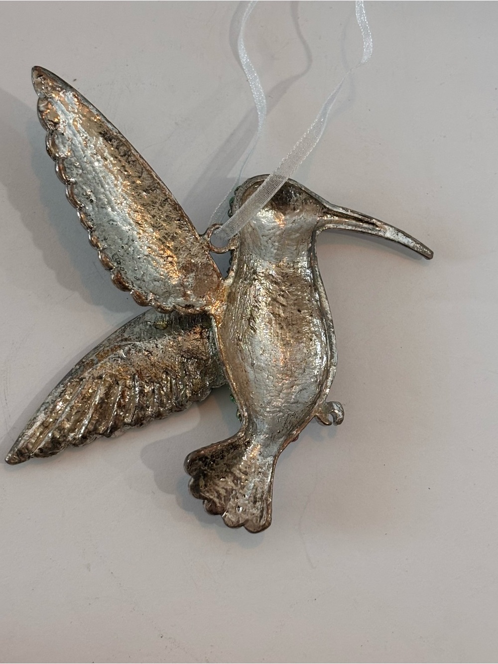 NIB Dillards Trimmings Jeweled Hand Crafted Hummingbird Christmas Ornament Metal - Picture 5 of 9